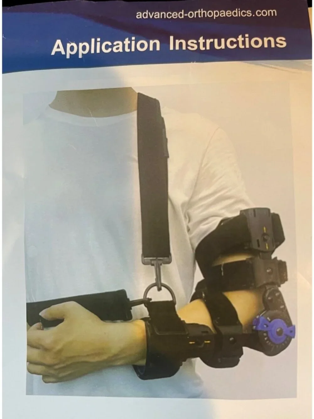 Advanced Ortho Hinge R.O.M. Post-Op Elbow Brace One Size Fits Most - Right Elbow - Picture 3 of 8